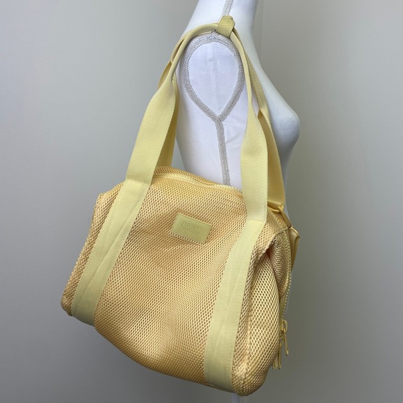 Dagne Dover Handbags - Dagne Dover Landon Carryall Mesh Duffel Bag Yellow Medium Travel Gym Tote